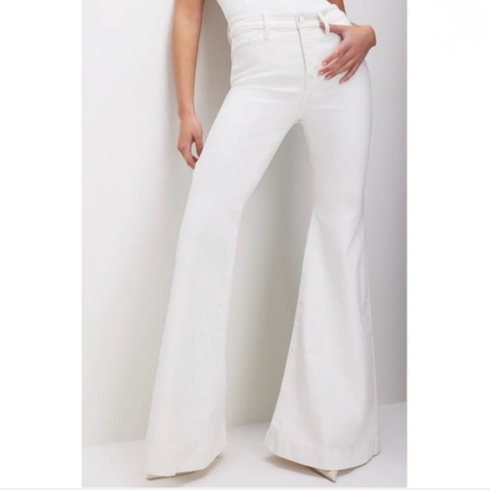 BNWT Good American White Flare Jeans SZ 2